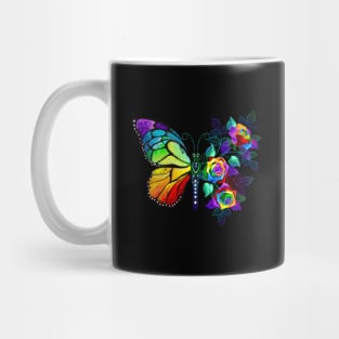 Rainbow flower butterfly Mug